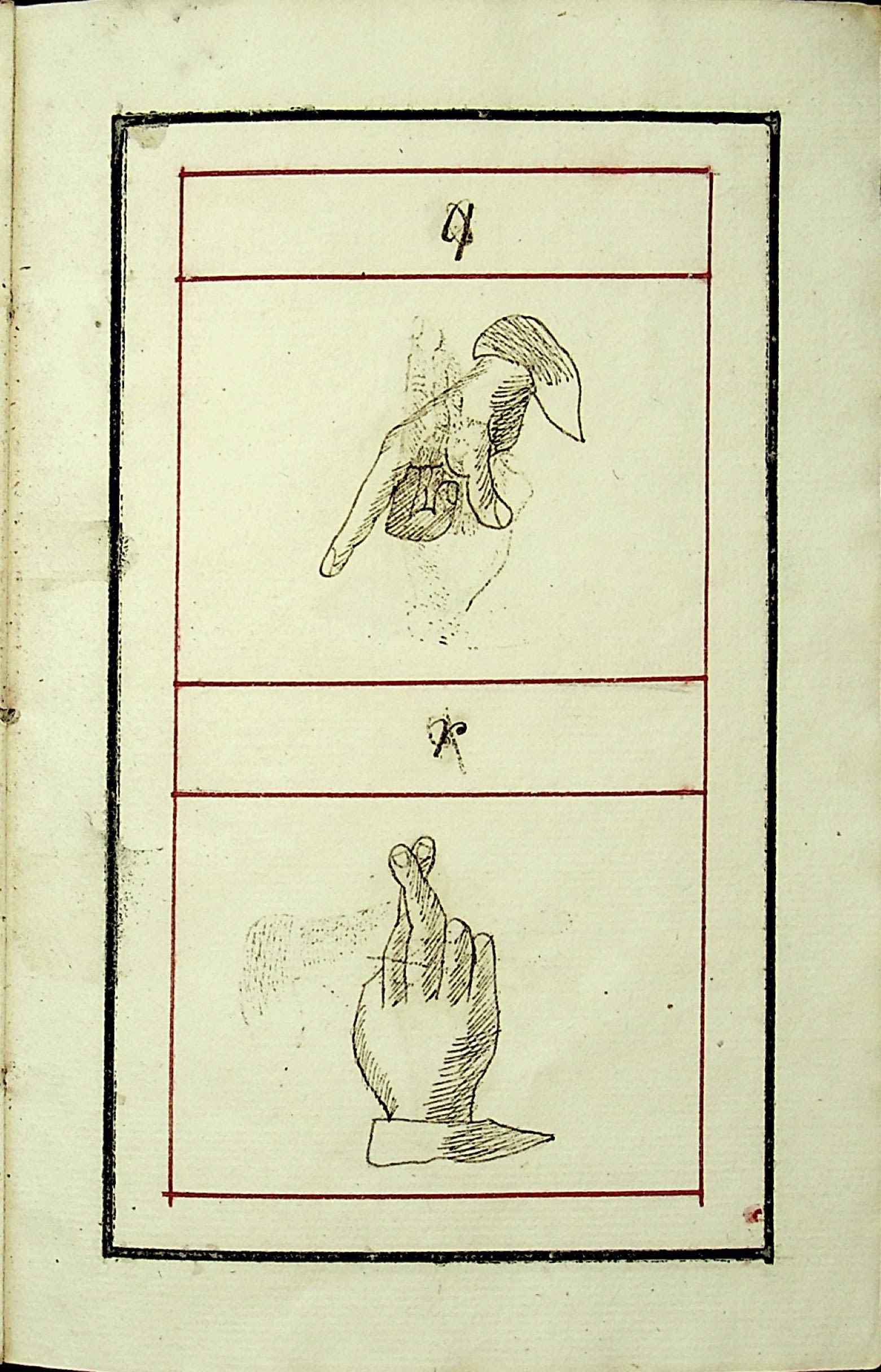 Een voorbeeld uit het geïllustreerde handalfabet boek van J.L. Mörser