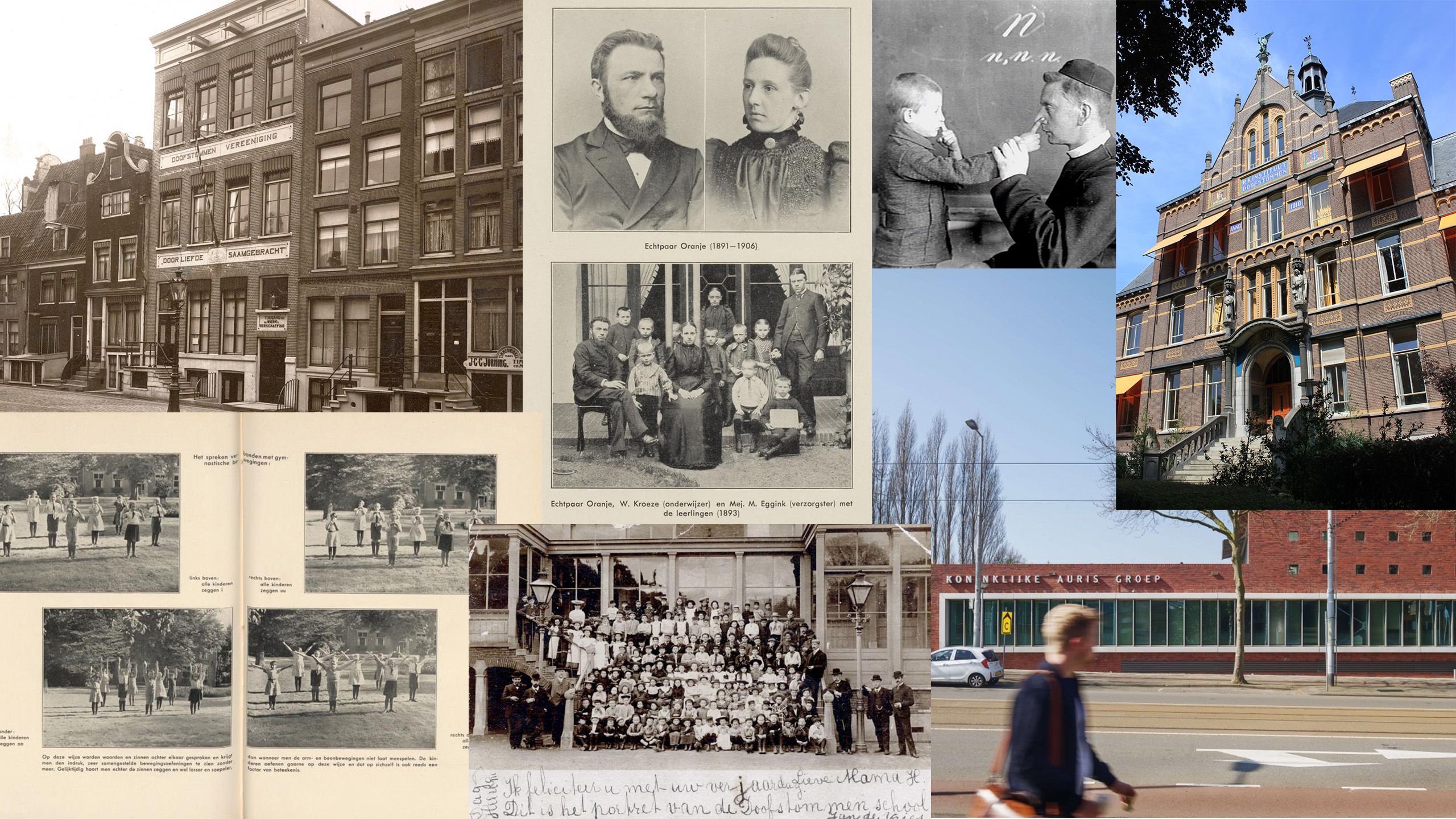 Foto's van Dovenscholen toen en nu.